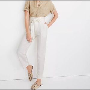 Madewell Paperbag Linen Trousers